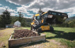 Mega Mixer filling raised beds